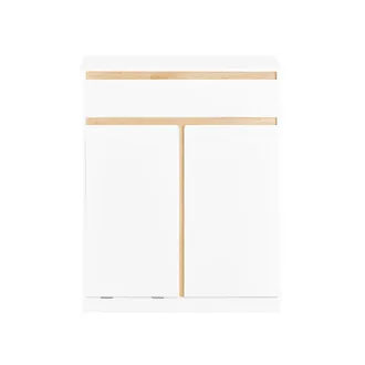SoBuy Mobile Lavanderia Con Sacchi Portabiancheria Pieghevoli Cesto Portabiancheria Mobile Da Bagno, Bianco 71x33x85cm Bzr79-w - Sobuy