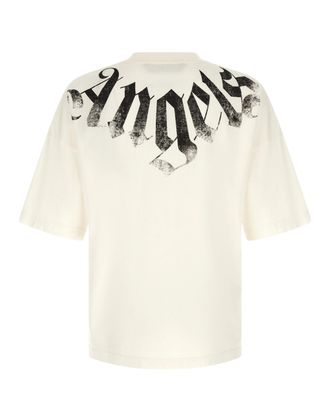 Palm Angels Logo-Print Oversized T-Shirt - White