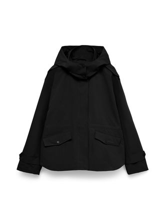 Vero Moda Kurzjacke VERO MODA VMLEANNE JACKET BOO, Damen, Gr. M, schwarz, Web, Obermaterial: 100% Polyester, unifarben, bequem h&uuml;ftbedeckend, mit Riegel abgeste