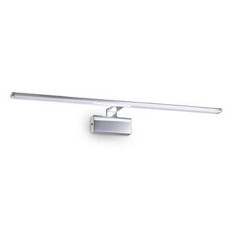 Netlighting Alma Integrated LED Picture Wall Lamp 1 Light Chrome 3000K in Grey