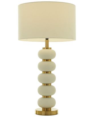 CosmoLiving by Cosmopolitan Cosmoliving By Cosmopolitan Contemporary Metal White Table Lamp