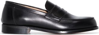Grenson Epsom leather loafers - men - Leather/Leather/Leather - 9.5 - Black