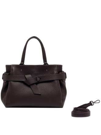 Gianni Chiarini Structured Textured Leather Shoulder Bag with Dual Handles