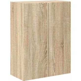 vidaXL TV Wall Cabinet Sonoma Oak 59.5 x 31 x 80 cm Engineered Wood vidaXL