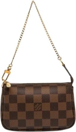 Louis Vuitton Pre-owned Mini Pochette Accessoires - Dames - Vintage Mini Tas - Bruin - ONE Size - Vintage