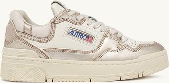 Autry CLC LOW SNEAKERS IN PLATINUM LEATHER AND SUEDE