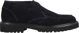 Doucal's Blauwe Su&egrave;de Chukka Boot Elastisch - Heren - Enkellaarsjes - Blauw - 41 EU - Su&egrave;de - Schoenen