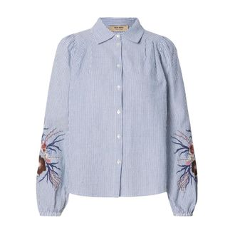 Mos Mosh Shirts, female, Blue, Size: S Blouse Bleu Oxfo