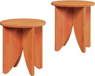 vidaXL Coffee Table 2 pcs Wax brown 41.5 x 41.5 x 44 cm Vidaxl