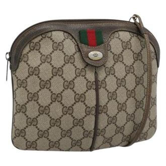 Gucci Pre-owned Vintage GG Schoudertas - Dames - Vintage Schoudertas - Bruin - ONE Size - Leer - Vintage