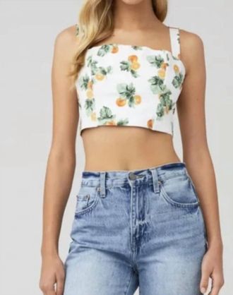 WeWoreWhat Straight Neck Corset In Oranges