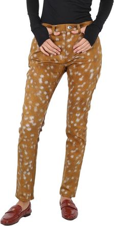 Burberry Ladies Honey Printed Pants, Waist Size 26