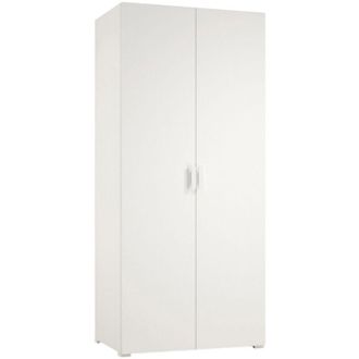 Dmora Guardaroba 2 Ante Nigella, Armadio Camera da Letto Appendiabiti, 2 Ripiani Made in Italy, 52.00x180.00h cm Bianco Rovere Rigato