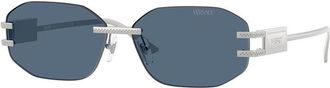 Versace VE2274 100080 Silver/Dark Blue