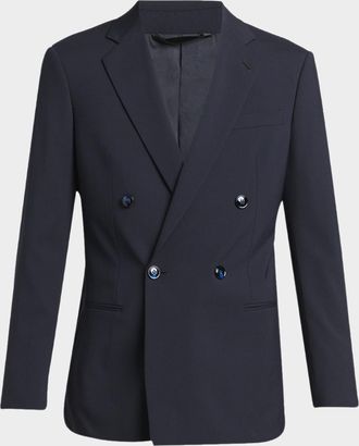 Giorgio Armani Men & apos;s Soho-Fit Wool Double-Breasted Sport Coat