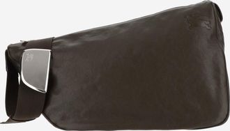 Burberry Mens Large Shield Shoulder Bag Green Lamb Leather (ovis Aries)