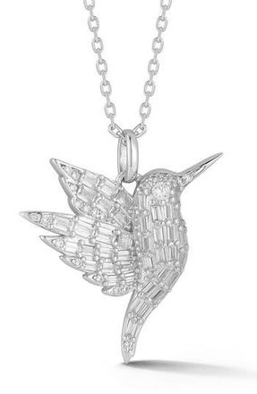 Glaze Jewelry Hummingbird Pendant Necklace in Silver at Nordstrom Rack