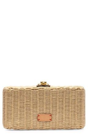 Frances Valentine Pepper Wicker Clutch in Gold at Nordstrom