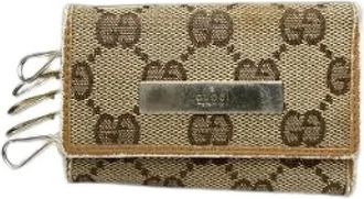 Gucci Pre-owned Accessories, female, Beige, Size: ONE SIZE Pre-owned Canvas Key-holder