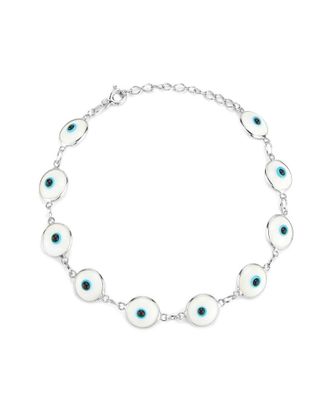 Sphera Milano Silver Cz Evil Eye Bracelet