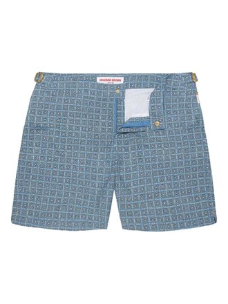 Orlebar Brown Bulldog Solstice geometric-pattern swim shorts - Blue