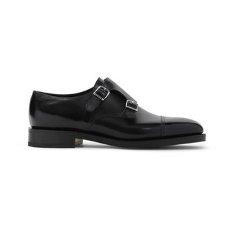 John Lobb Schoenen, Heren, Zwart, 43 1/2 EU, Leer, Zwarte Leren Enkellaarzen