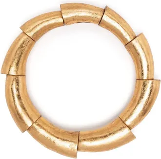 Monies Necklace Wood Goldfoil