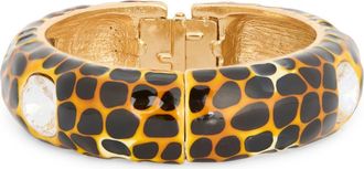 Kenneth Jay Lane Animal Spot Hinged Bangle Bracelet in Gold at Nordstrom Rack