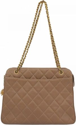 Chanel Brown Grained Calfskin Tote Bag (Pre-Owned)