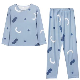 Generic Summer Pjs For Women Sets Cotton - Cotton Pyjamas Womens Long Sleeve - Loungewear Sets Uk Plus Size Nightwear Size 14-16 Nightwear Pyjamas 2 Piece Lou