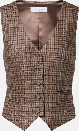 Gabriela Hearst Coleridge houndstooth wool and silk vest