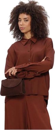 Drykorn Dames, Blouses & Shirts, Bruin, Maat: XS