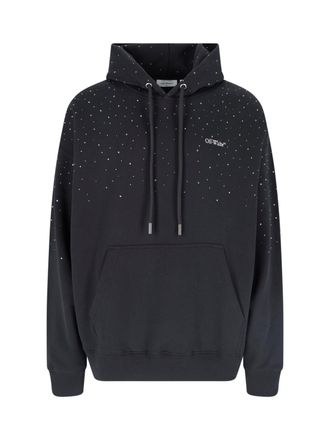 Off-white Black Logo Crystal Hoodie