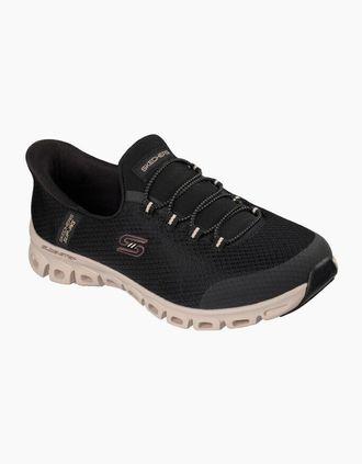 Skechers Womens Skechers Slip-Ins Glide Step Vibey Mesh Womens Black Trainers - Size: 5