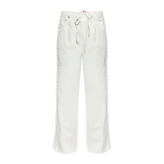 Rag & Bone Jeans a vita alta con coulisse e bordo smerlato - - Jeans - Donna - Bianco - XS