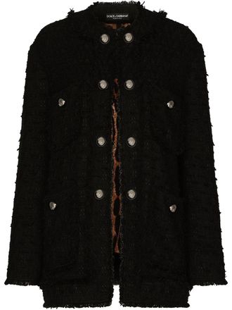 Dolce & Gabbana rush-stitch single-breasted jacket - Black