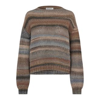 Lollys Laundry Round-neck Knitwear, female, Multicolor, Size: 2XL Dark Mokka Knit Jumper