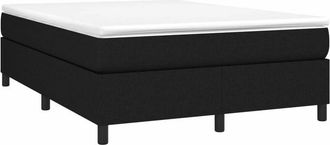 vidaXL Cama sin colchón tela negro 140x190 cm Vidaxl