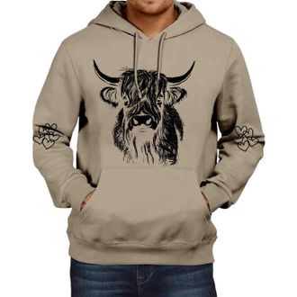 Generic Hoodies for Men Highland Cow Hoodie Cow Sweatshirts for Men Western Cow Print Shirt Country Western Sweatshirt 2024 New