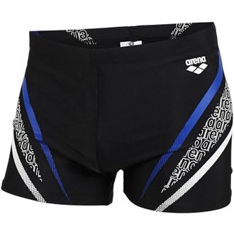 Arena Zwemshort voor heren met opdruk in reguliere pasvorm (Zwart)