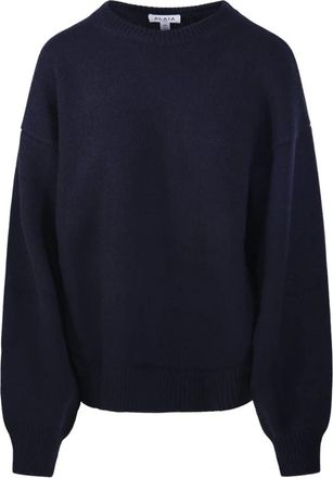Alaia Gebogen trui - Dames - Ronde hals truien - Blauw - M - Truien & Vesten