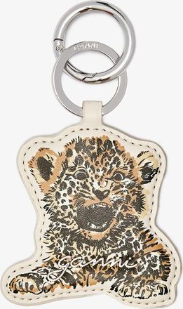 Ganni White Baby Leo Keyring