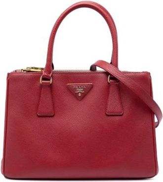 Prada Pre-owned Galleria - Dames - Vintage Handtas - Rood - ONE Size - Leer - Vintage