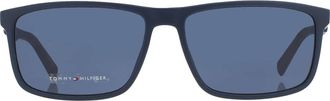 Tommy Hilfiger Blue Rectangular Mens Sunglasses TH 1675/S 0IPQ/KU 59