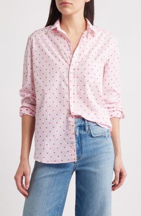 Frank & Eileen Eileen Relaxed Button-Up Shirt in Magenta at Nordstrom, Size X-Small