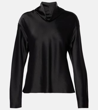 Leset Barb satin top