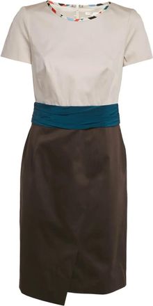 Paule Ka Abito con inserti a contrasto - Toni neutri