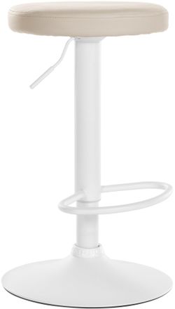 Clp Clp - Taburete De Bar Ponte Redondo En Polipiel Crema Blanco