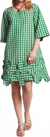 Frances Valentine Zennia Mini Dress In Green Checker