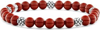 Lagos Signature Caviar Stone Beaded Stretch Bracelet (Nordstrom Exclusive) in Jasper at Nordstrom, Size 7